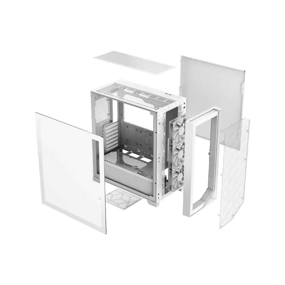 Корпус PCCooler C3D510 WH [Midi Tower, Без вентиляторов, белый]