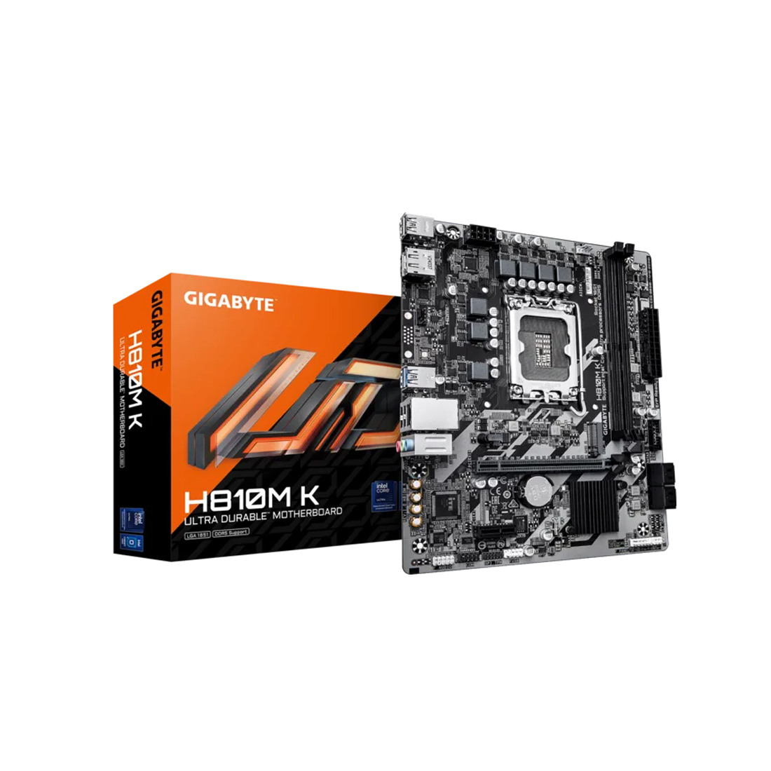 Материнская плата Gigabyte H810M K [LGA 1851, Intel H810, 2xDDR 5, 1xM.2, 1xPCI-E x16, Micro-ATX]