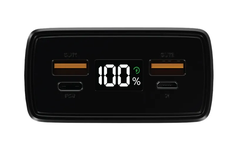 Зарядное устройство Power bank Olmio QL-30, 30000mAh, серый