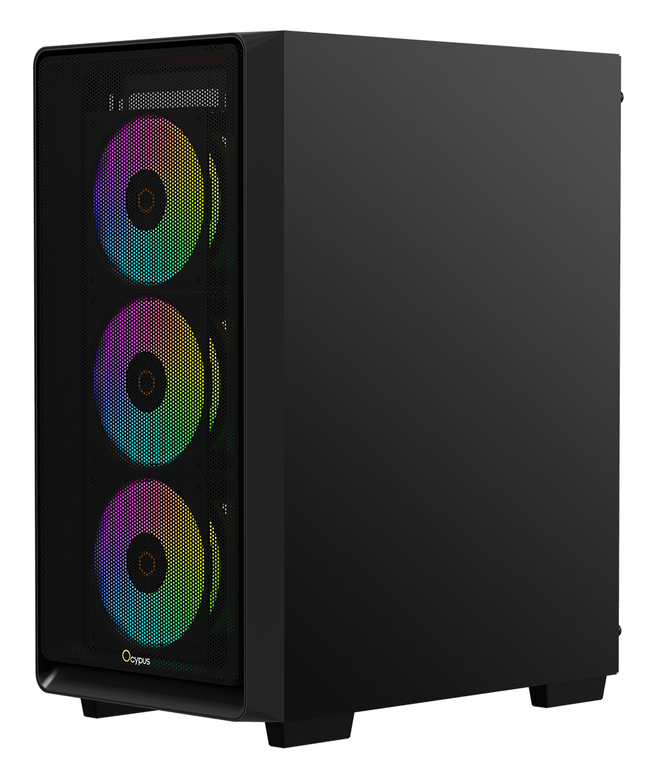 Корпус Ocypus Gamma C60 ARGB (Gamma-C60-BKG400XX-GL) [Midi Tower, 4 x 120 мм ARGB, черный]