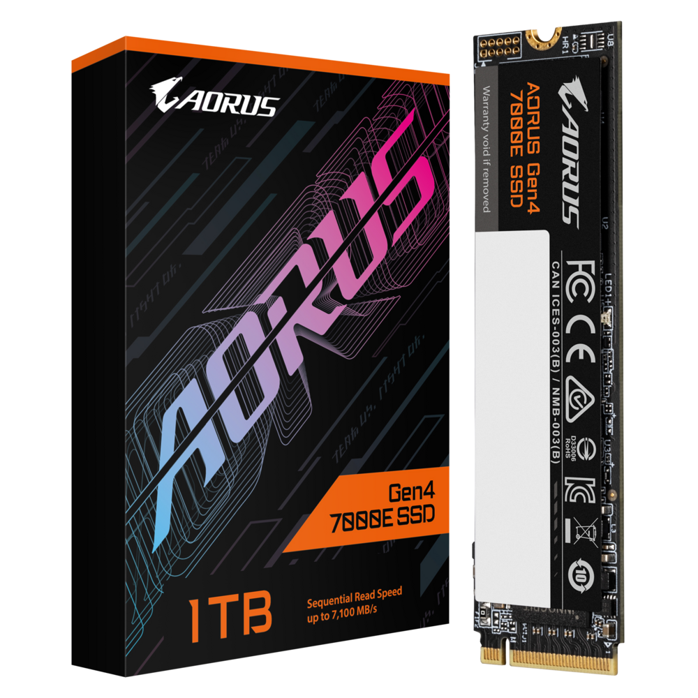 SSD-накопитель Gigabyte AORUS Gen4 7000E (AG470E4TB) [4 ТБ, PCI-E, 7100/6100 МБ/с]