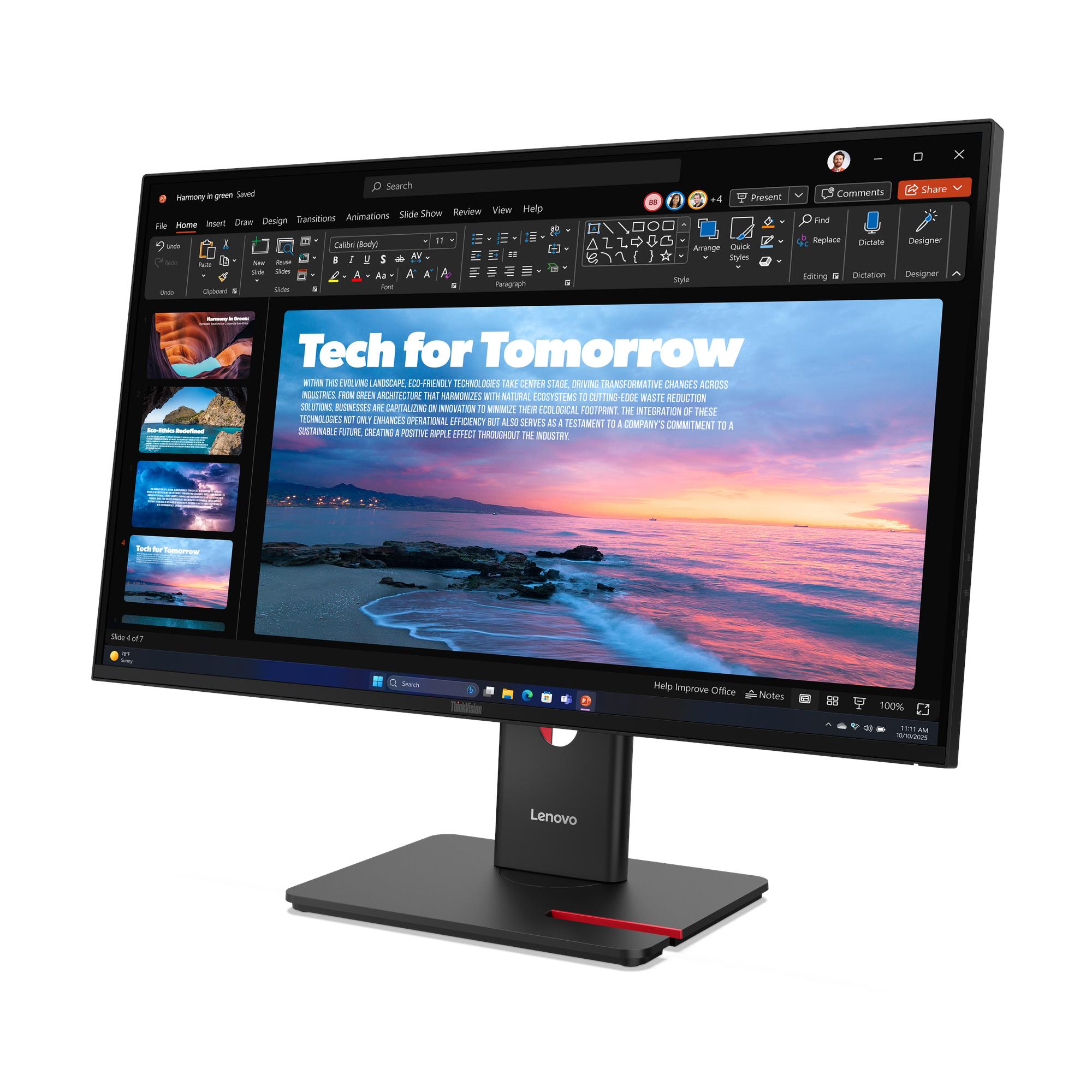 Монитор Lenovo T27QD-40 (64AAGAT2EU) [27", 2560x1440, 120Гц, 4 мс, HDMI, DisplayPort x2, USB Type-C]