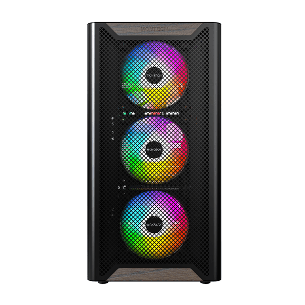 Корпус Montech XR Wood (B) [Midi Tower, 4 x 120 мм, Черный]