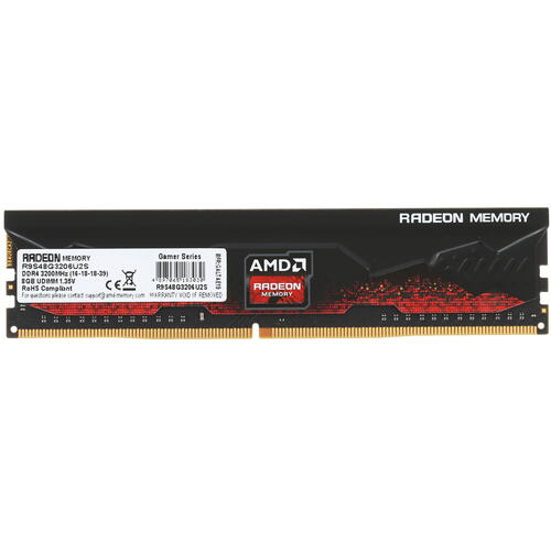 Модуль памяти AMD Radeon R9 Gamer (R9S48G3206U2S), 8 ГБ DDR 4, 3200 МГц, 1.35 В