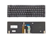 Клавиатура для ноутбука Lenovo IdeaPad Y500 /Y590, RU, белая подсветка, рамка, черная