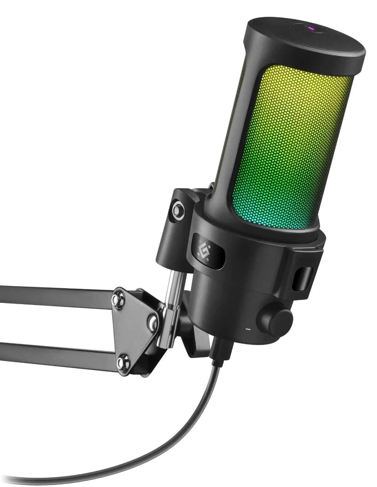 Микрофон  Defender Space GMC 550 Microphone USB, RGB, стойка, 1.80m (64655)