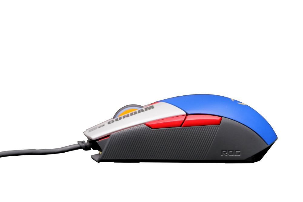 Мышь ASUS ROG Strix Impact II GUNDAM EDITION [проводная, светодиодная, 6200 DPI, 1000 Гц, подсветка]