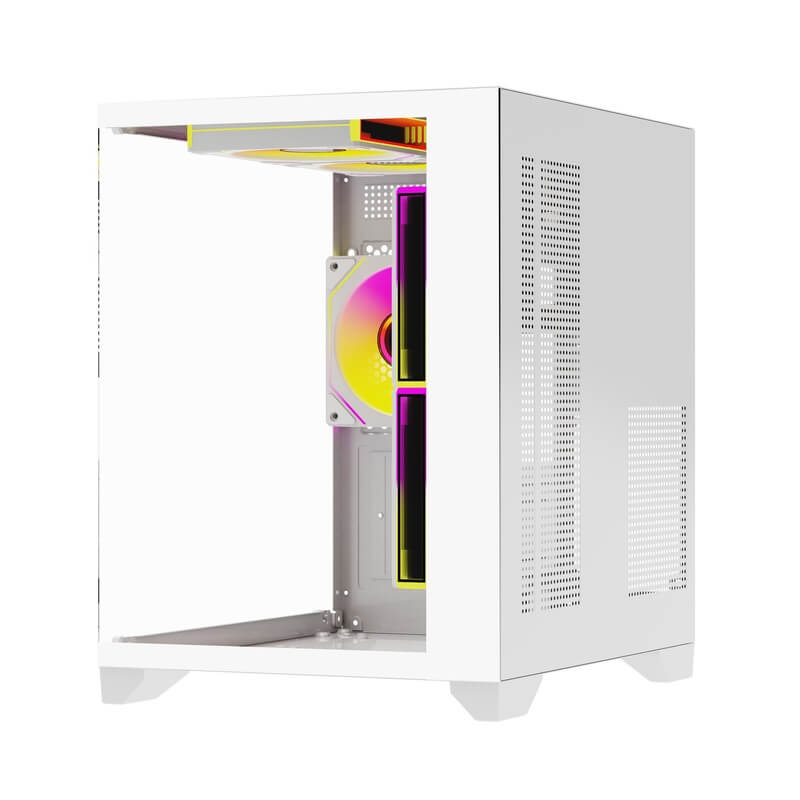 Корпус Wintek AQUABOX S05-W TG [Mini Tower, 5 x 120 мм ARGB, Белый]