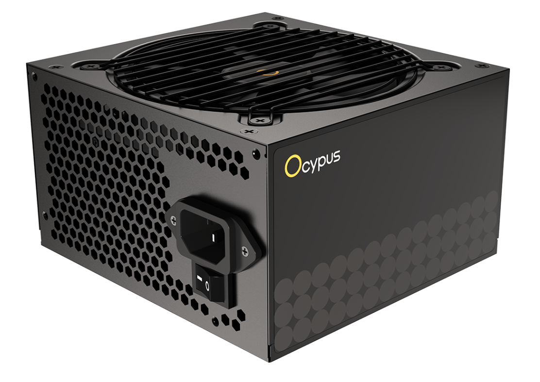 Блок питания Ocypus Gamma P550 (Gamma-P550-W1HDBK024X-EU) [550 Вт, 80 PLUS Standart, 6x SATA, 2 x 6+2 pin PCIe, 2x 4+4 pin CPU, ATX]