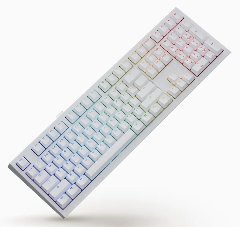 Клавиатура Ducky One X Wireless WH (DKON2408AST3-DAUSPDOECL2WW1) [Механическая, беспроводная, клавиш -, подсветка, белая]