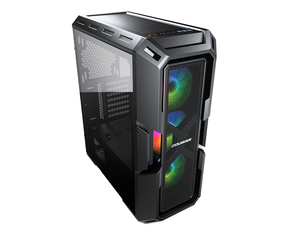 Корпус Cougar MX440 Mesh RGB (CGR-56C1B-MESH-RGB) [Midi Tower, 3 × 120 мм RGB, Черный]