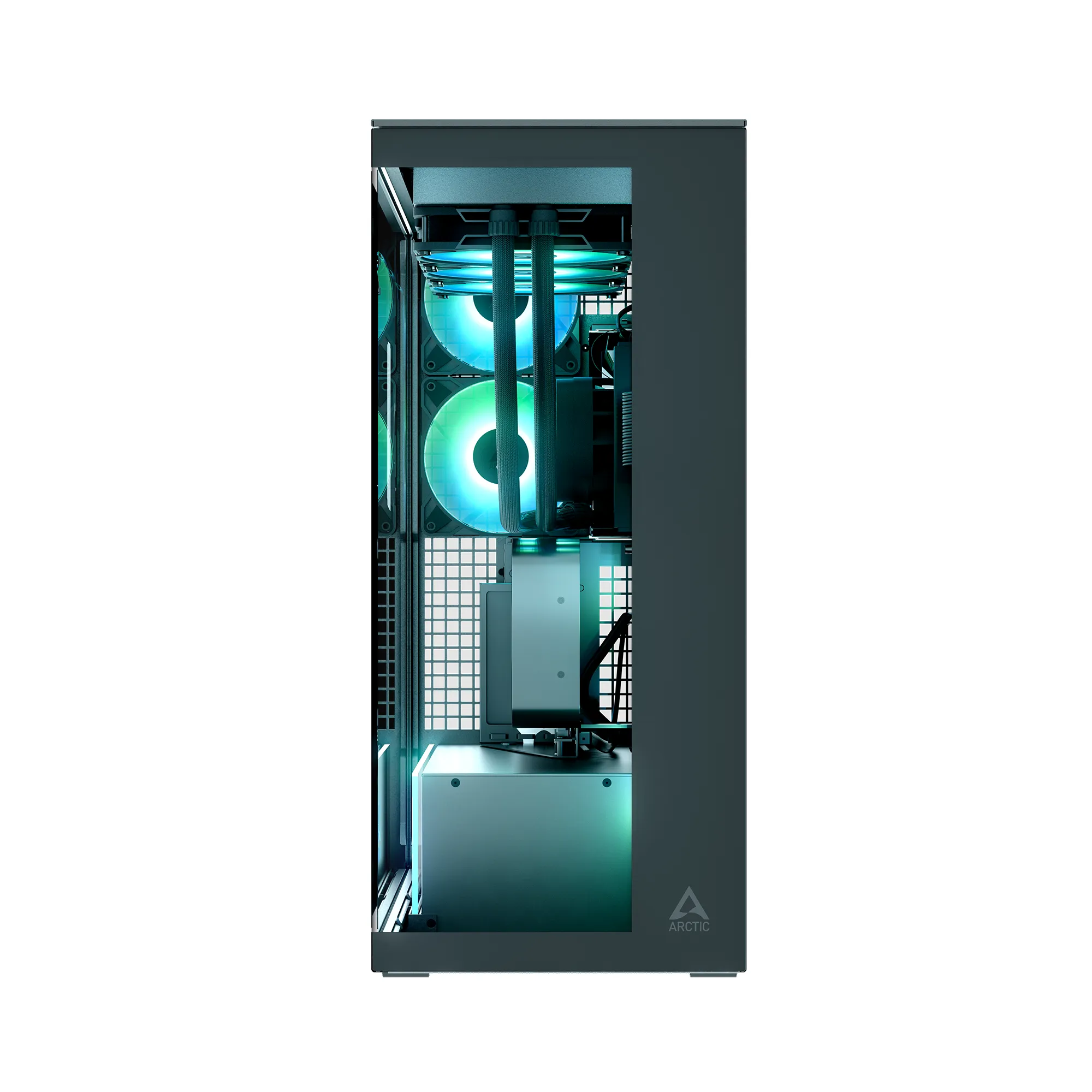 Корпус Arctic Xtender VG Black(Clear Glass) (ACPCC00024A) [Full Tower, 2×120 мм + 3×140 мм A-RGB, Черный]