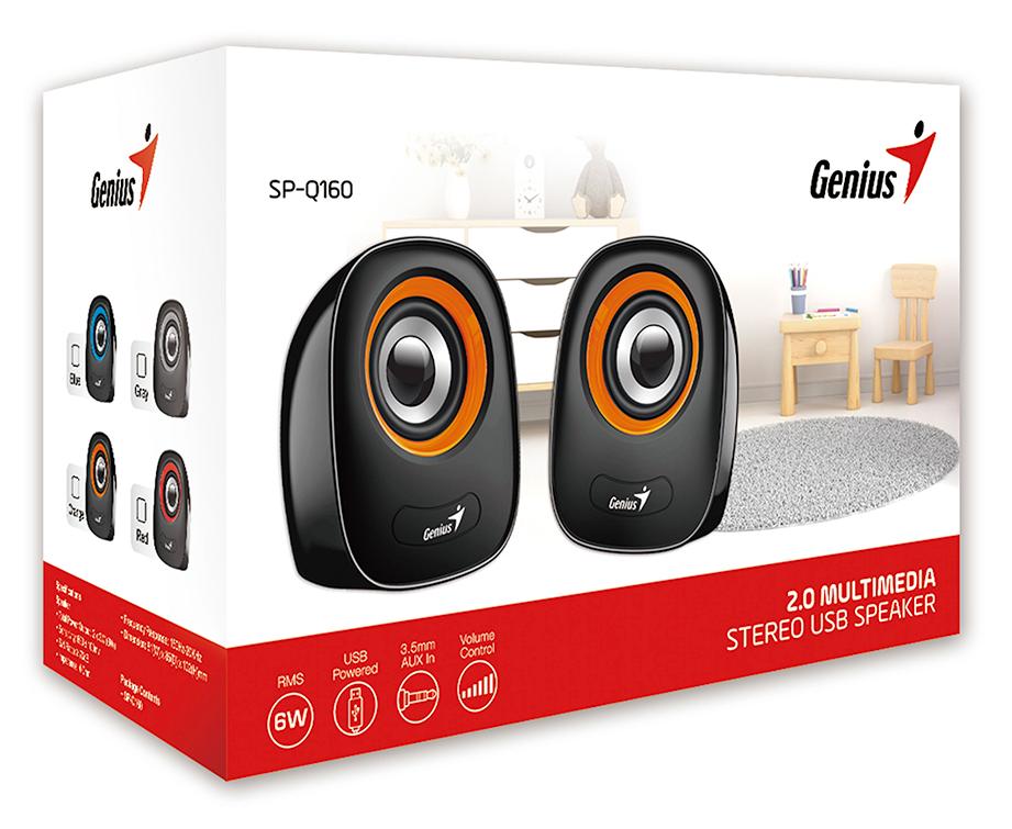 Колонки Genius SP-Q160 IRON GREY, черный+серый