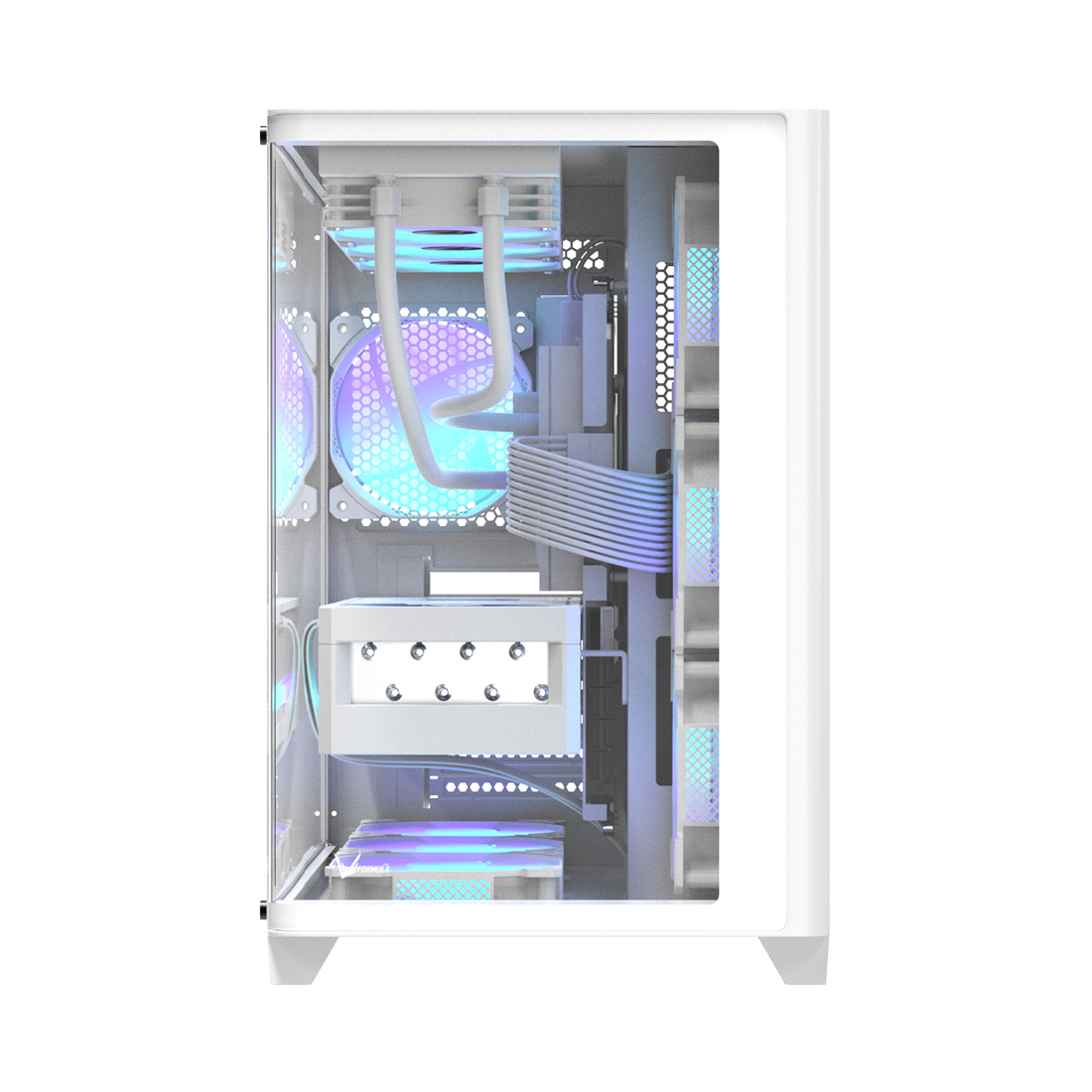Корпус Formula V Crystal U2 Floe White [Midi Tower, 4 x 120мм Floe ARPW, белый]