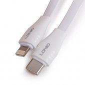 Интерфейсный кабель LDNIO Type-C to Lightning LC131-I 1м 30W Белый - купить по цене 1 610 тг. в интернет-магазине Forcecom.kz