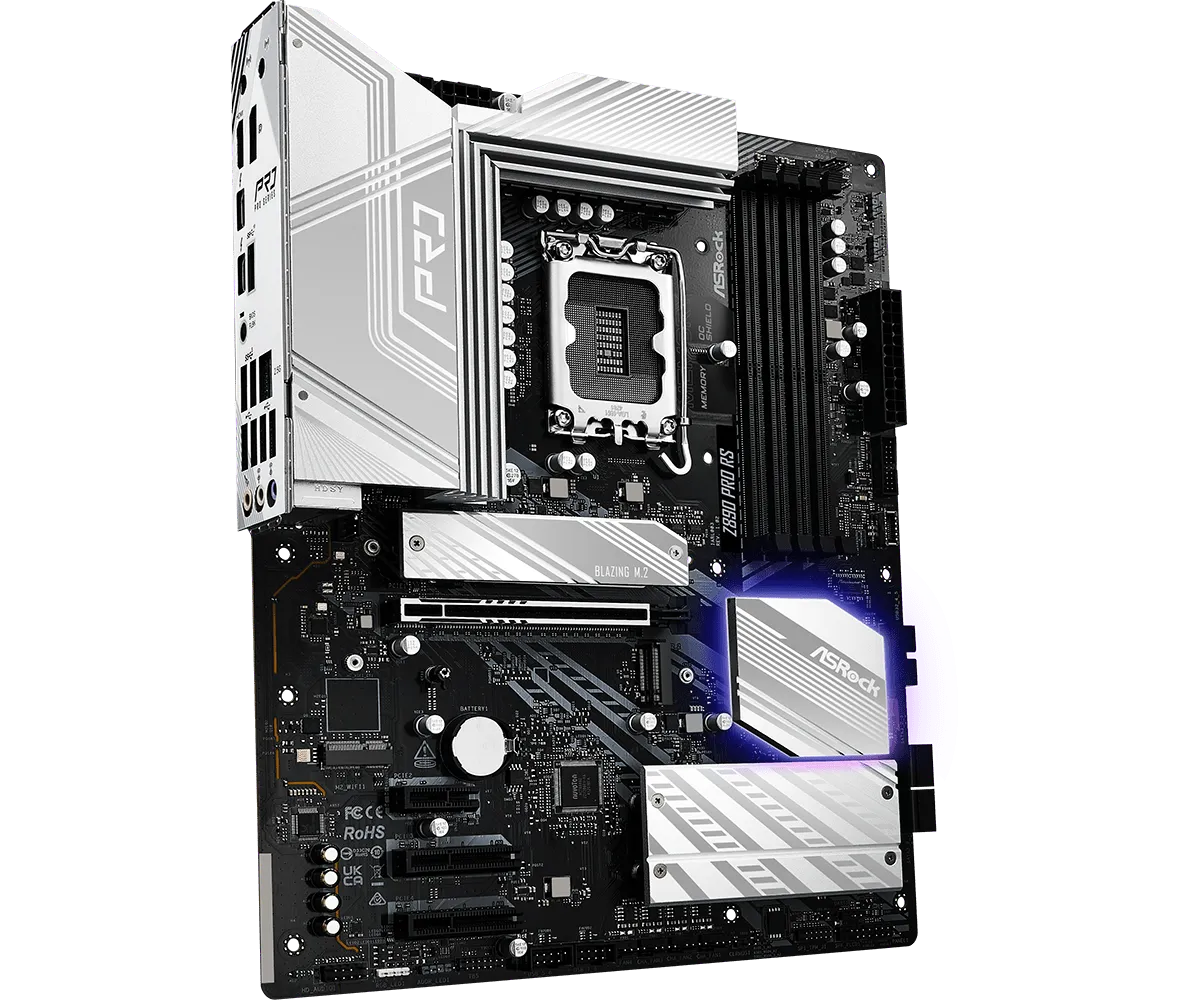 Материнская плата ASRock Z890 PRO RS [LGA 1851, Intel Z890, 4xDDR 5, 4xM.2, 1xPCI-E x16, Standard-ATX]