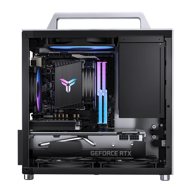 Корпус Jonsbo T8 PLUS (T8 PLUS Silver) [Mini Tower, 1 х 140 мм, серебристый]