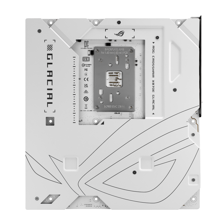 Материнская плата Asus ROG CROSSHAIR X870E GLACIAL [AM5, AMD X870E, 4xDDR 5, 7xM.2, 2xPCI-E x16, Standard-ATX]