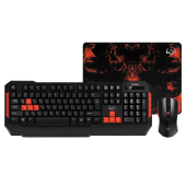 Клавиатура+мышь+коврик SVEN GS-9000 [мембранная, проводная, черная]