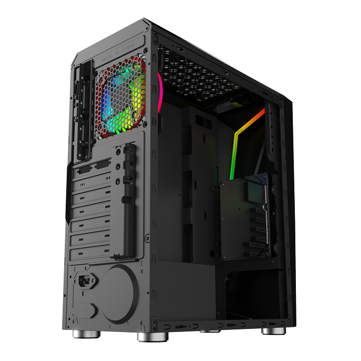 Корпус Wintek Crystal D533-B TG [Midi Tower, 1 x 120 мм, Черный]