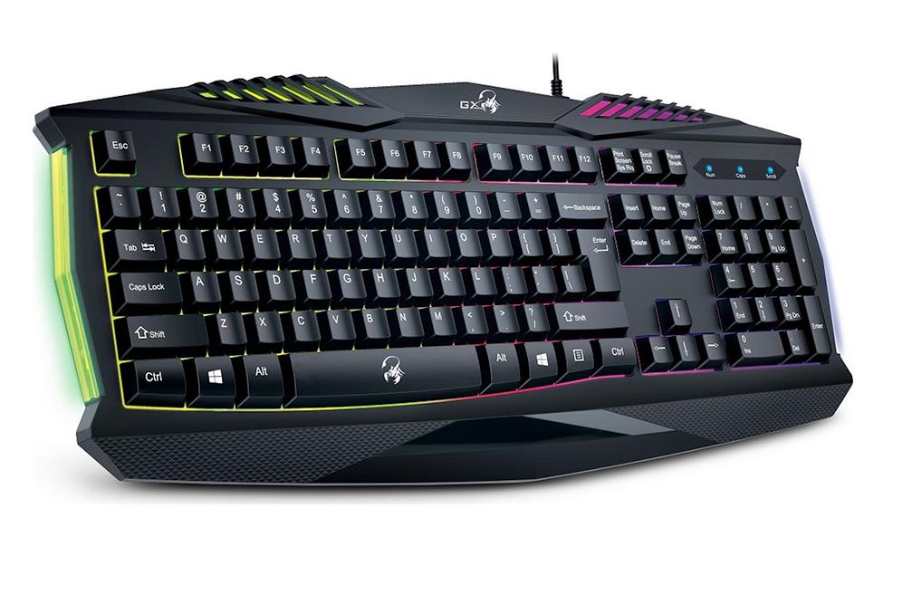 Клавиатура Genius Scorpion K220, чёрный, подсветка, проводная.