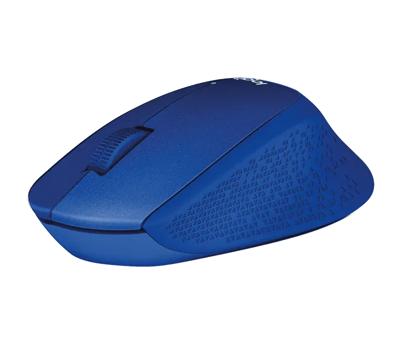 Мышь беспроводная Logitech M330 Silent Plus Blue (синяя, оптическая, 1000dpi, 2.4 GHz/USB-ресивер, бесшумная, под правую руку) (M/N: M-R0051 / C-U0010)