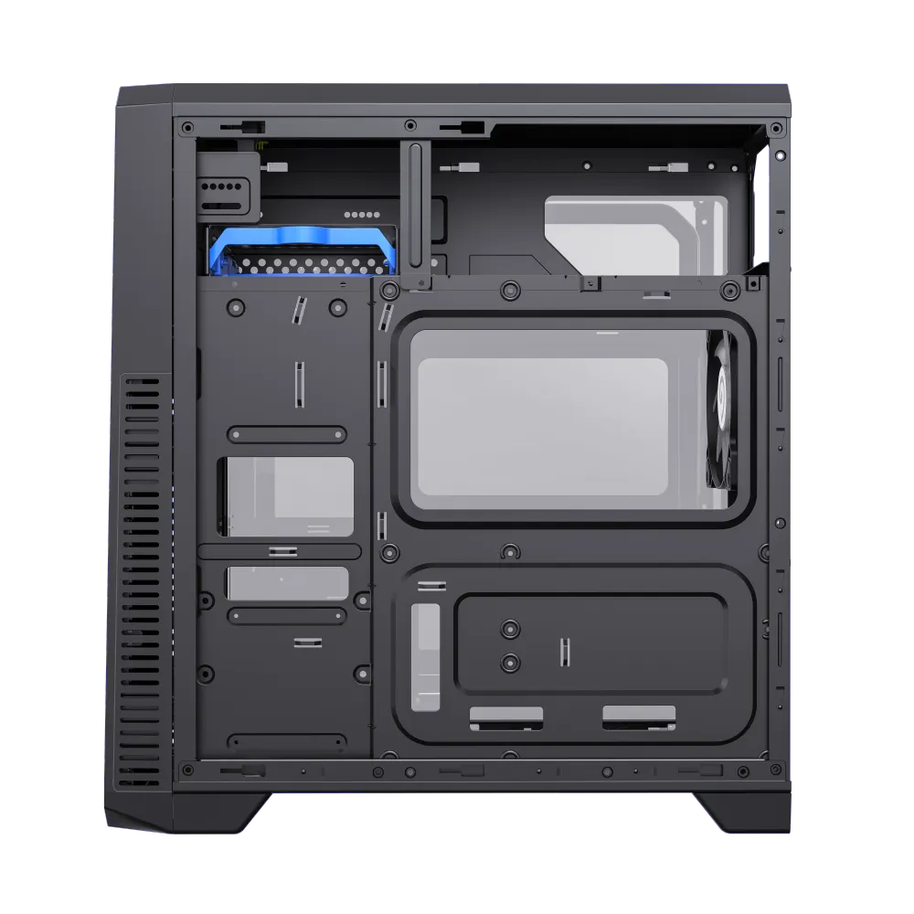 Корпус GameMax G561E Black [Midi Tower, 1 x 12см FRGB, черный]