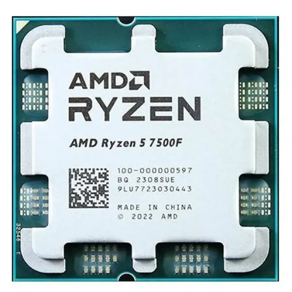 Процессор AMD Ryzen 5 7500F, 100-000000597 [AM5, 6 x 3700 МГц, TDP 65 Вт, OEM]