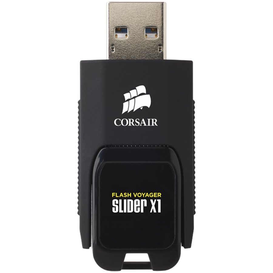 USB Флеш CORSAIR Flash Voyager Slider X1 USB 3.0 256ГБ (CMFSL3X1-256GB), Capless Design