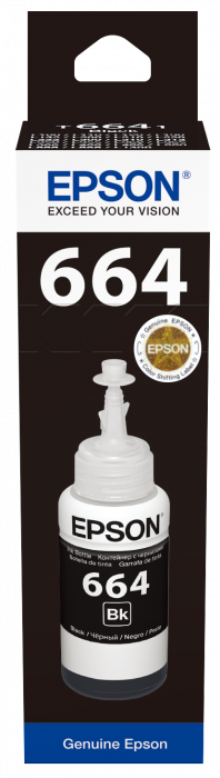 Чернила Epson C13T66414A, оригинальный, черный, 70 мл
