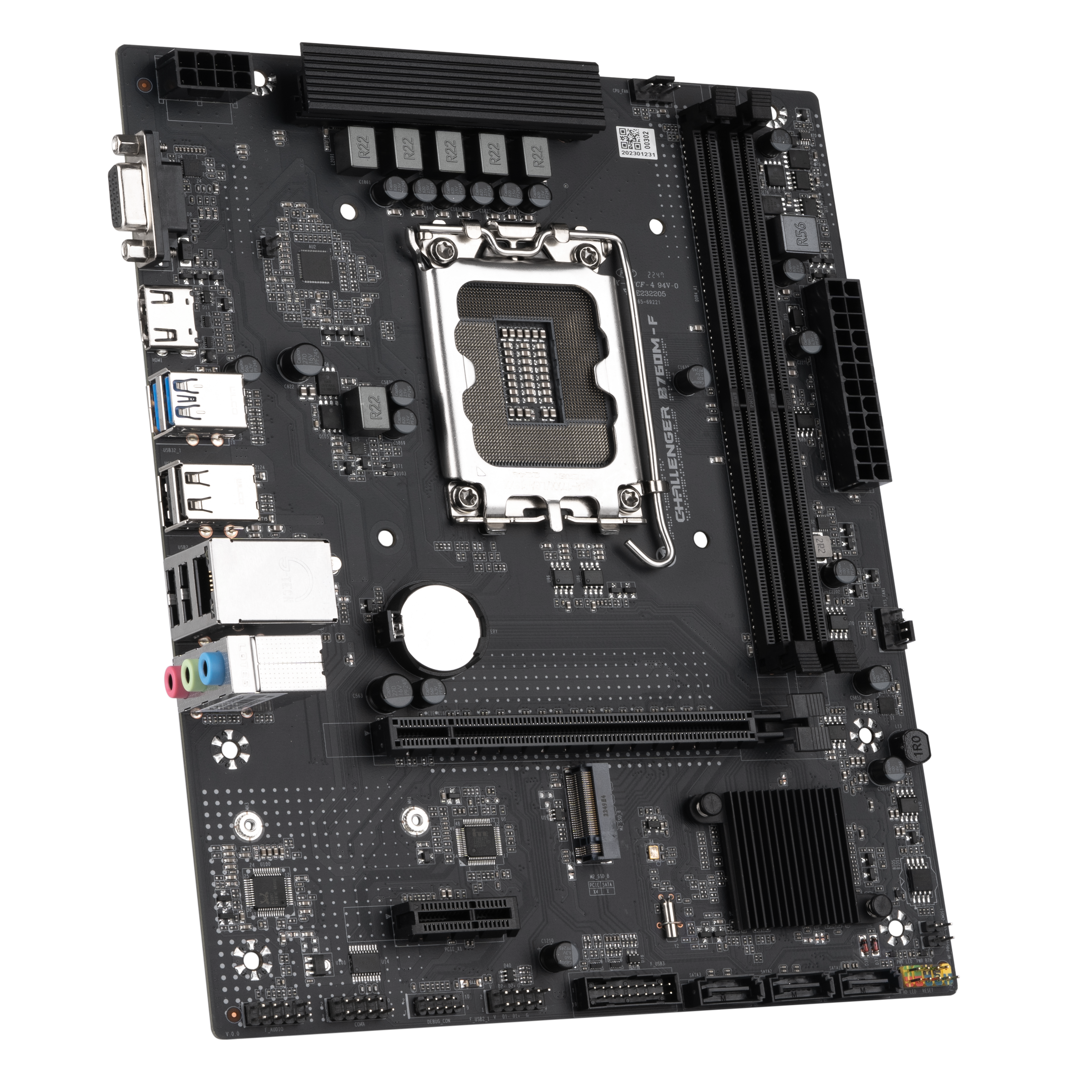 Материнская плата Maxsun Challenger B760M-F (MS-Challenger B760M-F) [LGA 1700, Intel B760, 2xDDR 4, 1xM.2, 1xPCI-E x16, Micro-ATX]
