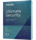 Антивирус PRO32 Ultimate Security [PRO32-PUS-NS-1-3 KZ] – лицензия на 1 год на 3 устройства (коробочная версия)