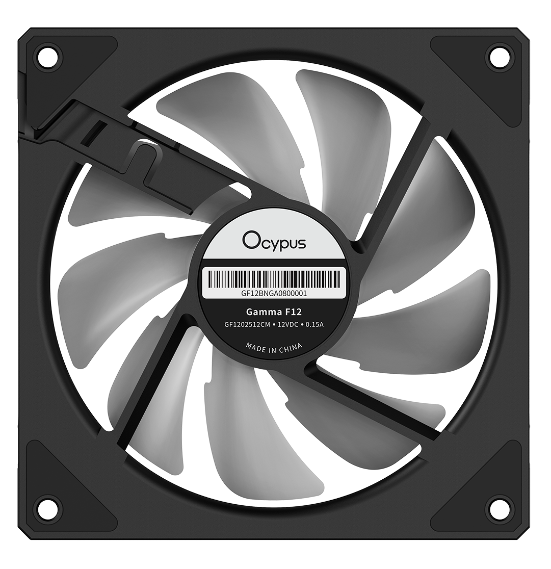 Вентилятор для корпуса Ocypus Gamma F12 BK ARGB REVERSE BLADE [120 x 120 мм, 1600 об/мин, 50 CFM, 31 дБ, PWM]