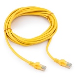 Патч-корд Cablexpert PP12-5M/Y, желтый Cable Patch cord UTP 5e-Cat 5 m