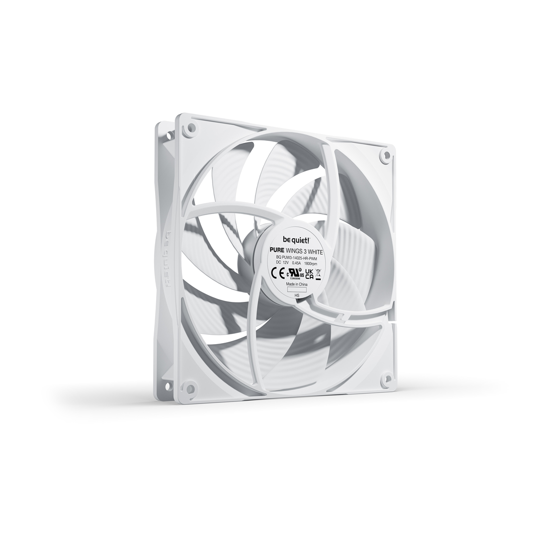Вентилятор для корпуса Be quiet! Pure Wings 3 [140 мм, 1800 об/мин, 122.6 CFM, 30.5 дБ, PWM]