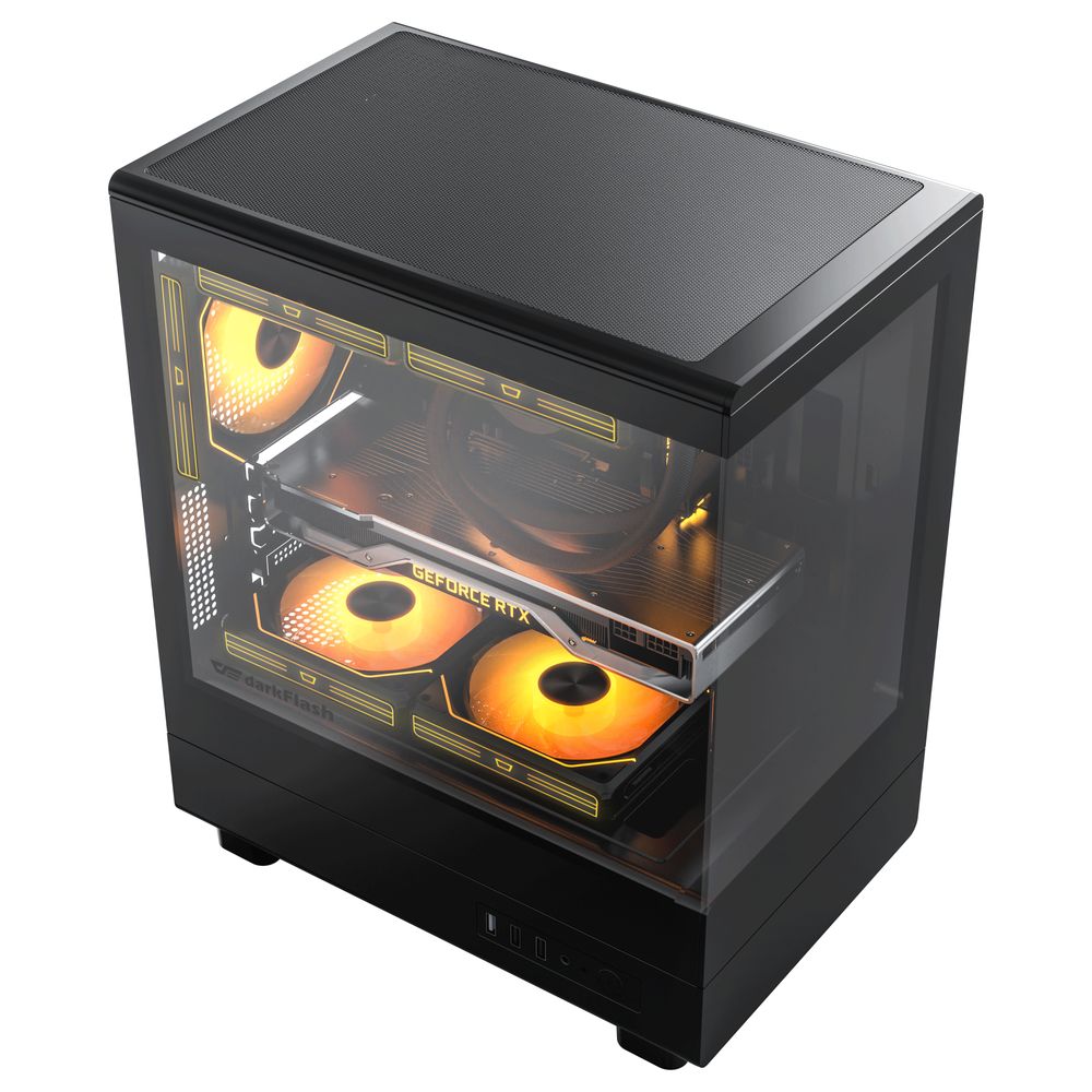 Корпус darkFlash DB330M (DF-DB330M-BK) [Mini Tower, 3 x 120 мм ARGB, Черный]