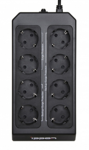 ИБП Ippon Back Comfo Pro II 1050, 1050VA, 600Вт, AVR 165-290В, 8(2)хEURO, управление по USB, без кабеля USB