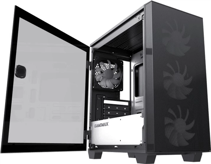 Корпус GameMax Aero mini ECO Black (1110-6607R0018) [Mini Tower, 3 x 120x120 мм, черный]