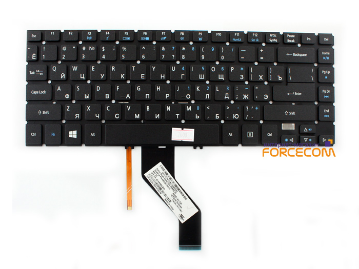 Клавиатура для ноутбука Acer Aspire V5-473, RU, подсветка, черная