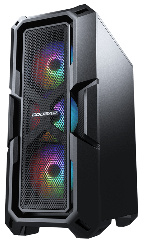 Корпус Cougar MX440 Mesh RGB (CGR-56C1B-MESH-RGB) [Midi Tower, 3 × 120 мм RGB, Черный]