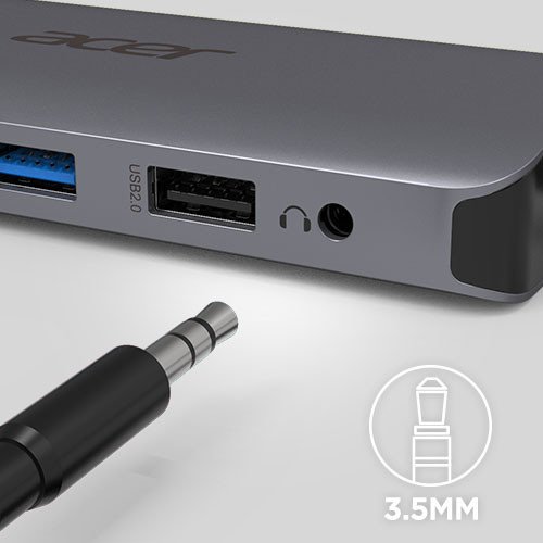 Док-станция  Acer 12in1 Type C dongle: 2 x USB3.2, 2 x USB2.0, 1x SD/TF, 2 x HDM 