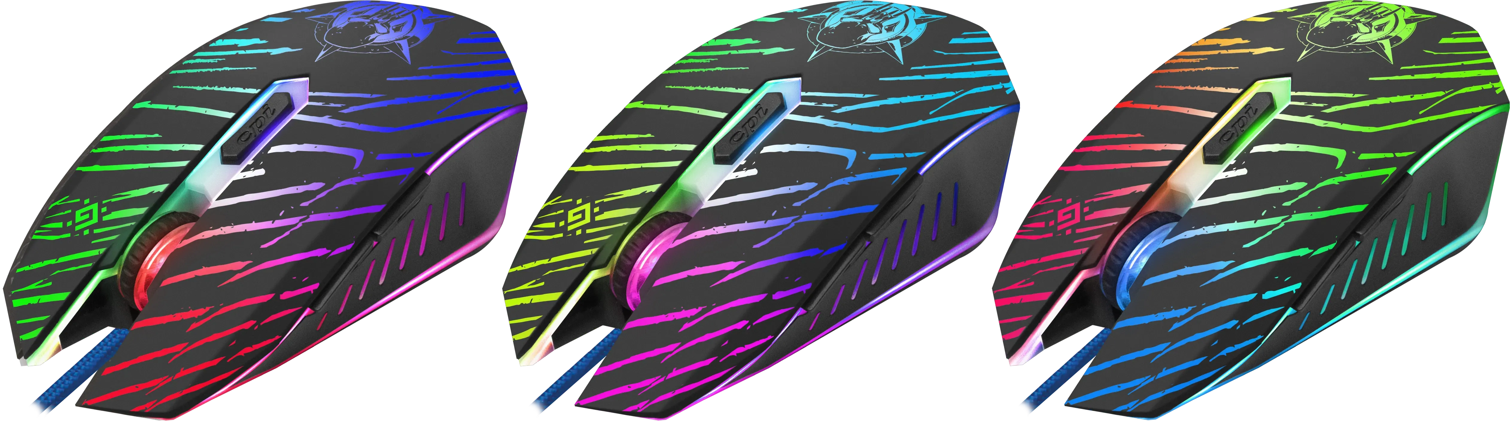 Мышь Defender Dark Agent GM-590L (52590) [проводная, светодиодная, 12800 DPI, подсветка, черная]