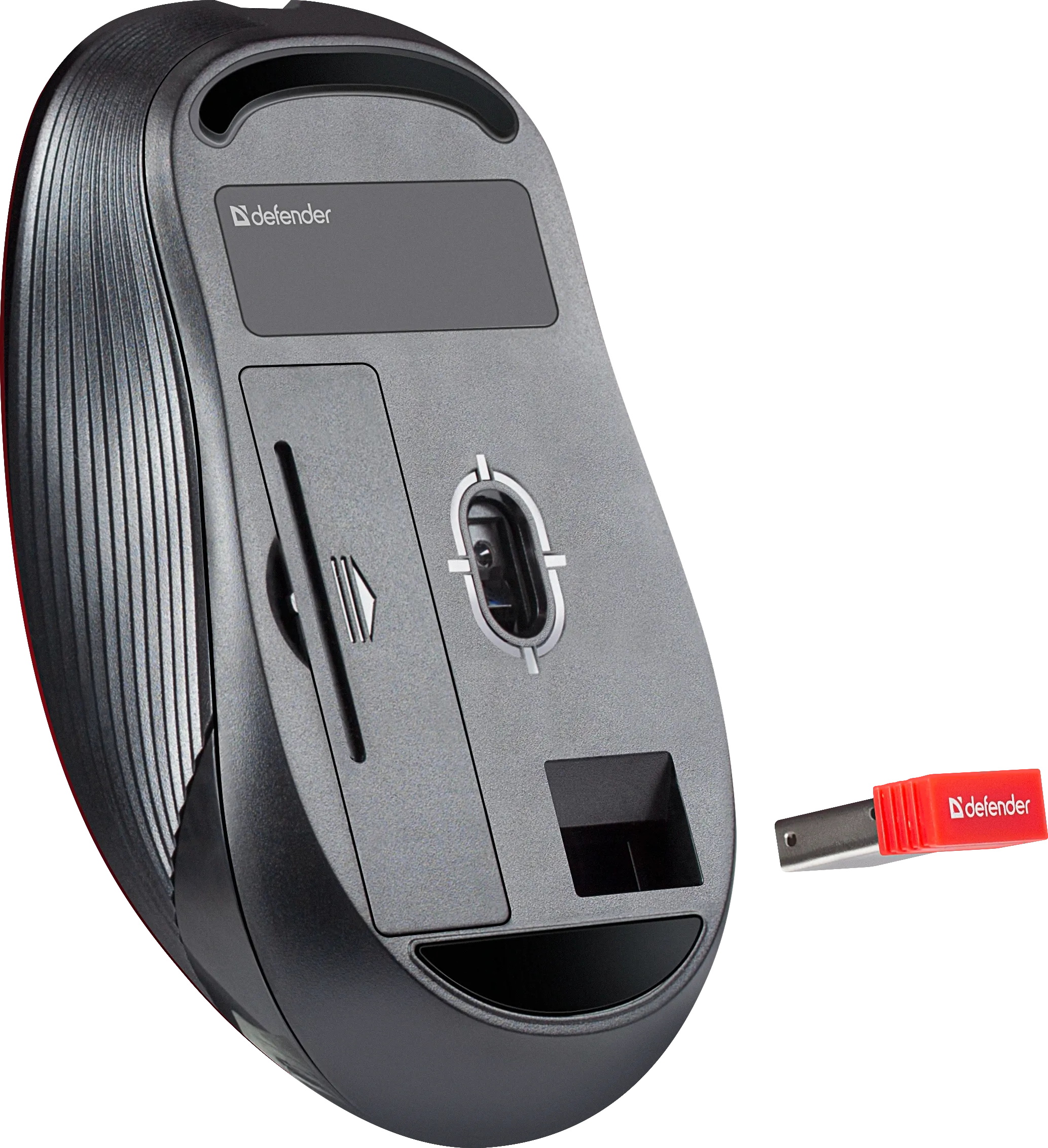 Мышь Defender [беспроводная, светодиодная, 1600 DPI, черная]
