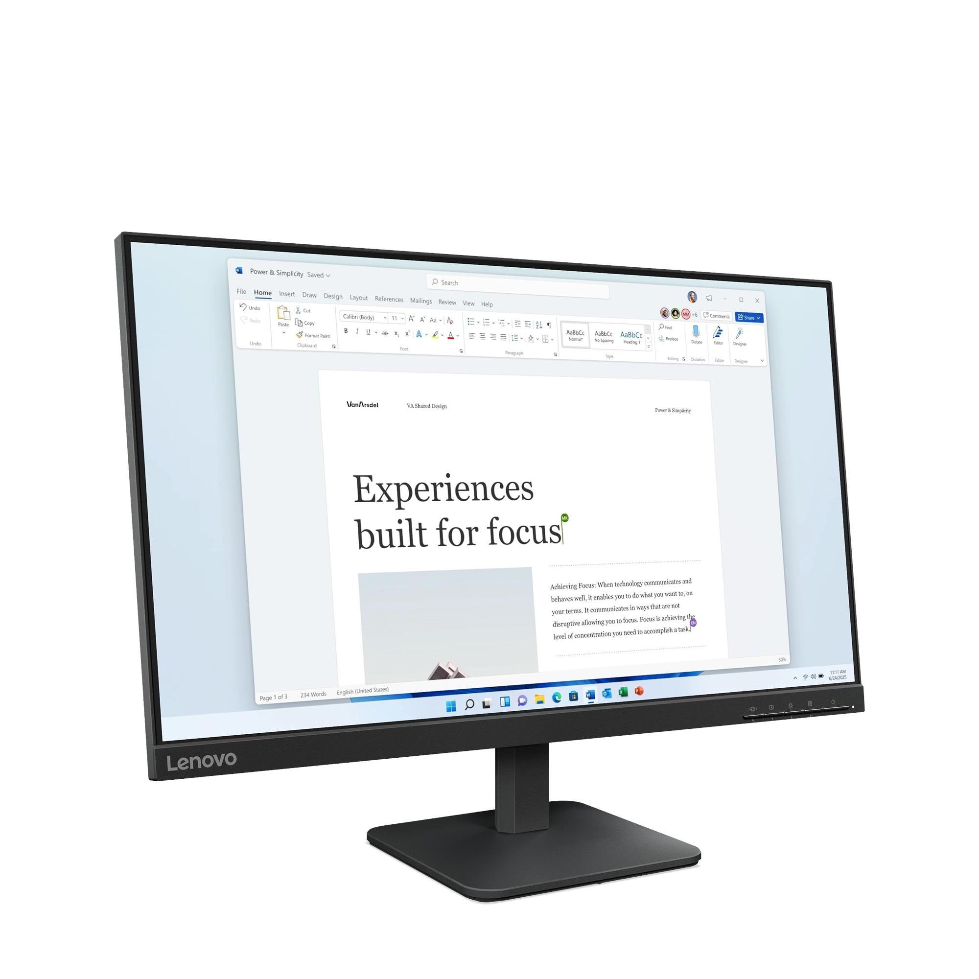 Монитор Lenovo L24-4e (68C2KAC1EU) [23.8", IPS, 1920x1080, 100 Гц, 6 мс, HDMI, VGA (D-Sub)]