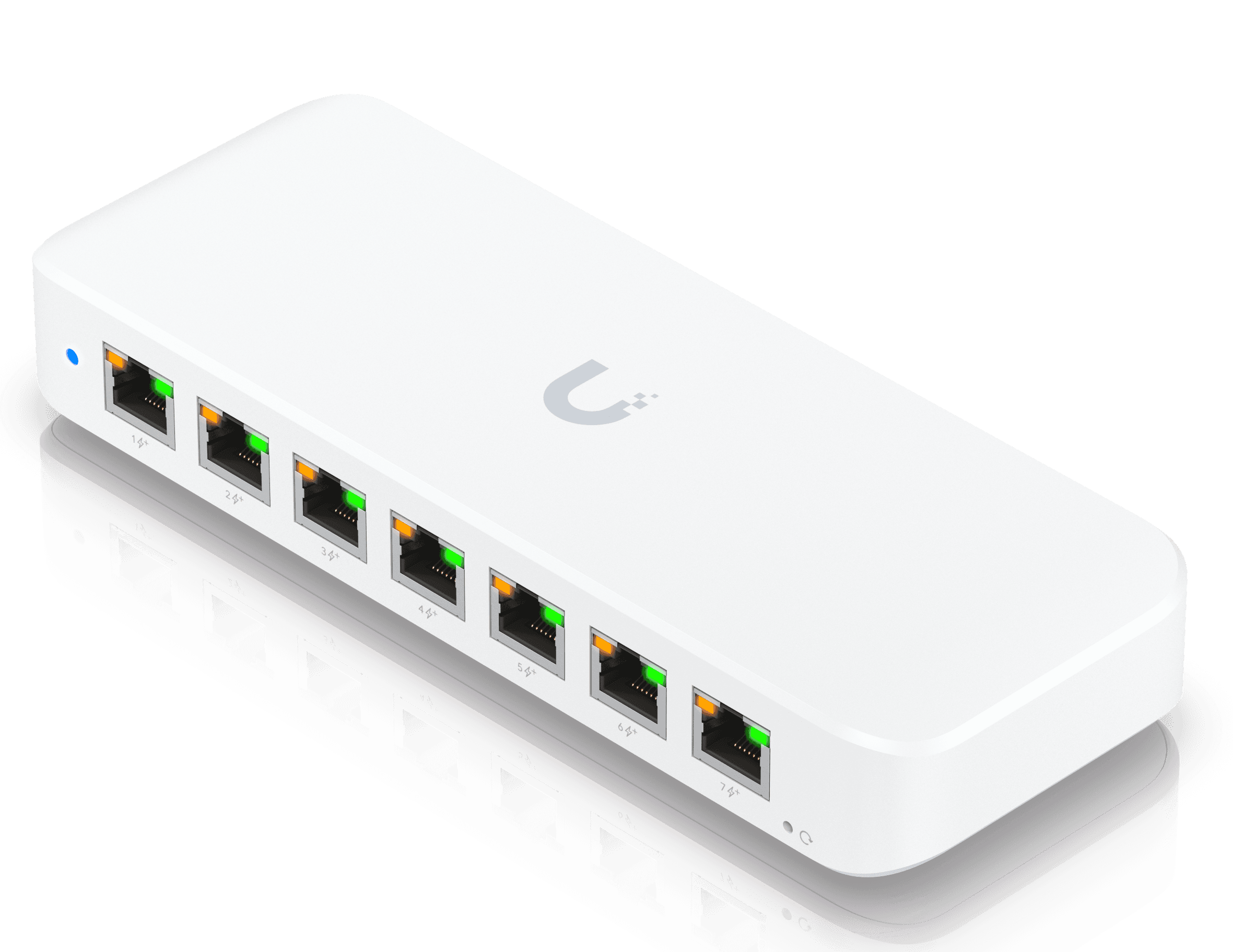 Коммутатор Ubiquiti UniFi Switch Ultra 60W (USW-Ultra-60W), 8x1000 LAN, 7xPoE+, 1xPoE++, 9W per port