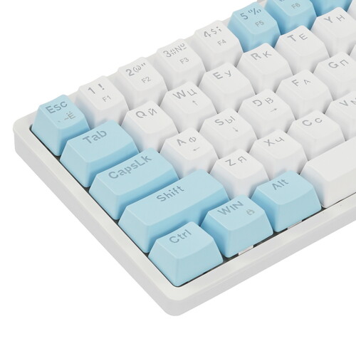 Клавиатура Defender Amox GK-585 (45585) [механическая, проводная, RGB подсветка, Outemu Brown, белая]