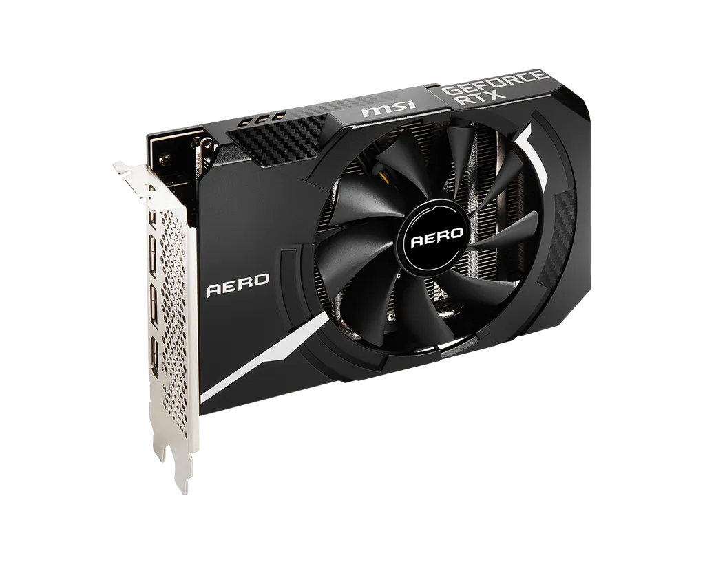 Видеокарта MSI GeForce RTX 3050 AERO ITX 8G OC [8 ГБ, GDDR6, 128 бит, DVI, HDMI, DisplayPort]