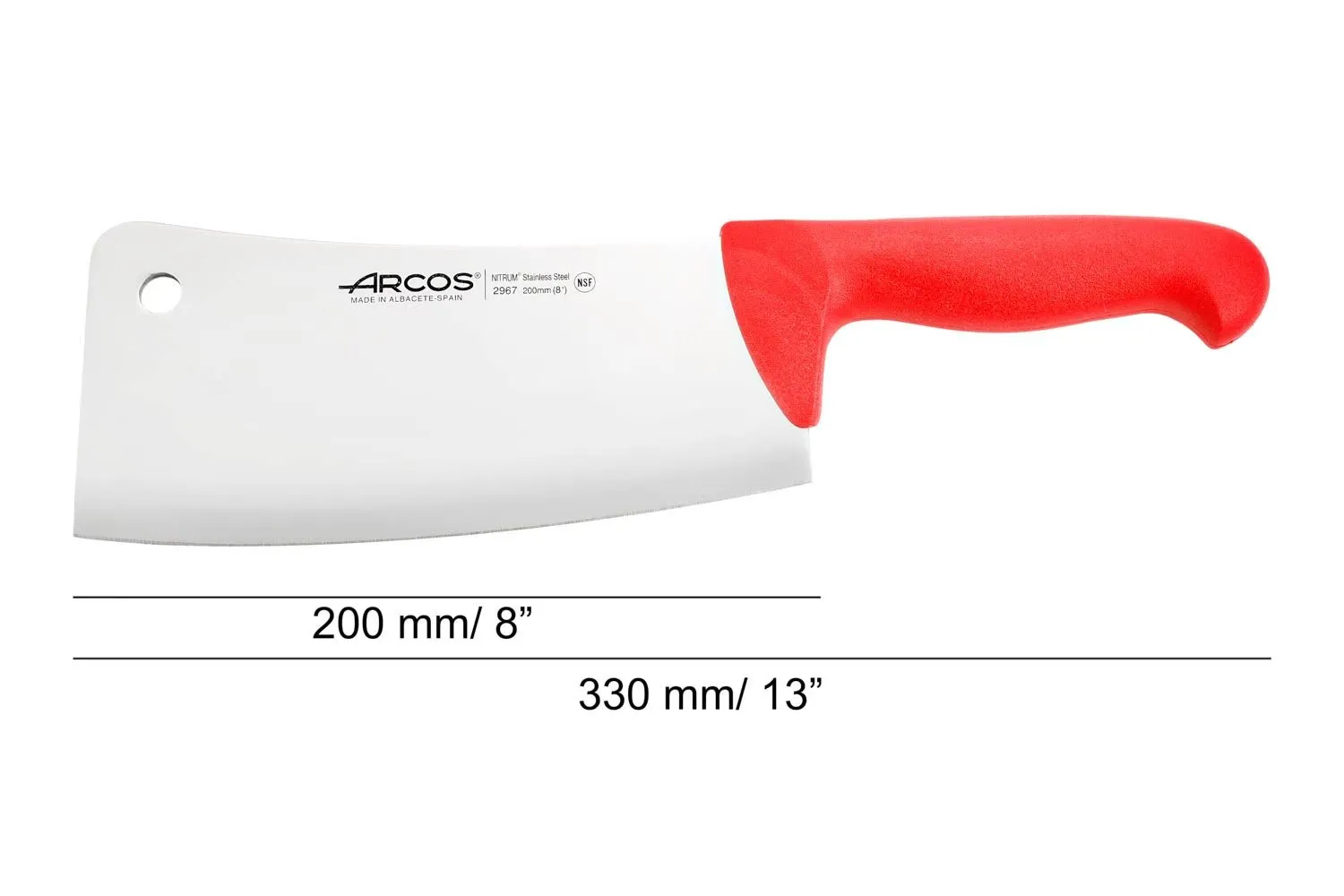 Нож Arcos 2900 (296722), кливер, 200мм, красный