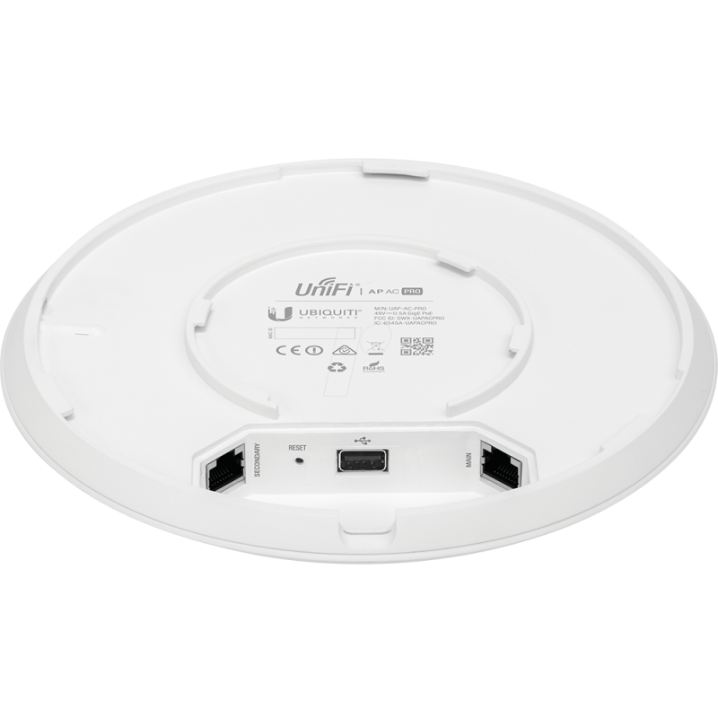 Wi-Fi точка доступа Ubiquiti UniFi UAP-AC-PRO Wireless access point, WiFi 5(1300M), 2 x 10/100/1000M, USB, PoE