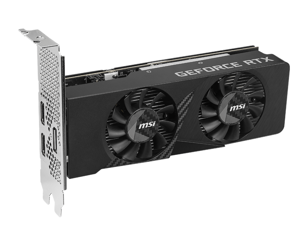 Видеокарта MSI GeForce RTX 3050 LP E 6G OC [6 ГБ, GDDR6, 96 бит, HDMI (2 шт), DisplayPort]